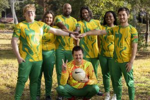 Street Socceroos in their fresh uniforms. Photo credit: Hilary Wardaugh